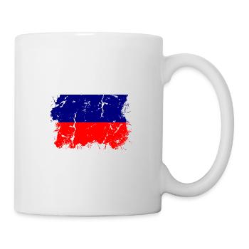 Russia Flag Vintage Russian Flag Used Look - Mug - white - Right