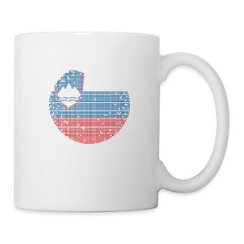 Slowenien Flagge Balkan Slowenische Fahne Vintage - Tasse - Weiß - Rechts
