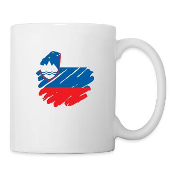 Slowenien Flagge Balkan Slowenische Fahne Vintage - Tasse - Weiß - Rechts