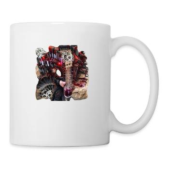 Gitarren Steampunk Monster - Tasse - Weiß - Rechts