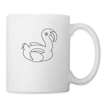 Pool Kreis Flamingo - Tasse - Weiß - Rechts