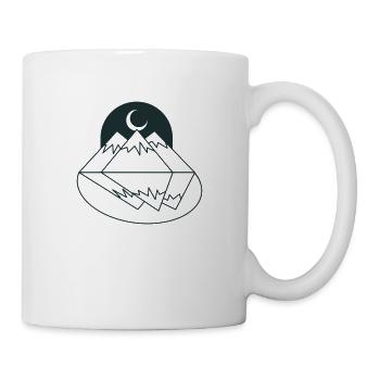 BOHO Moon mountains peaks and reflection - Mug - white - Right