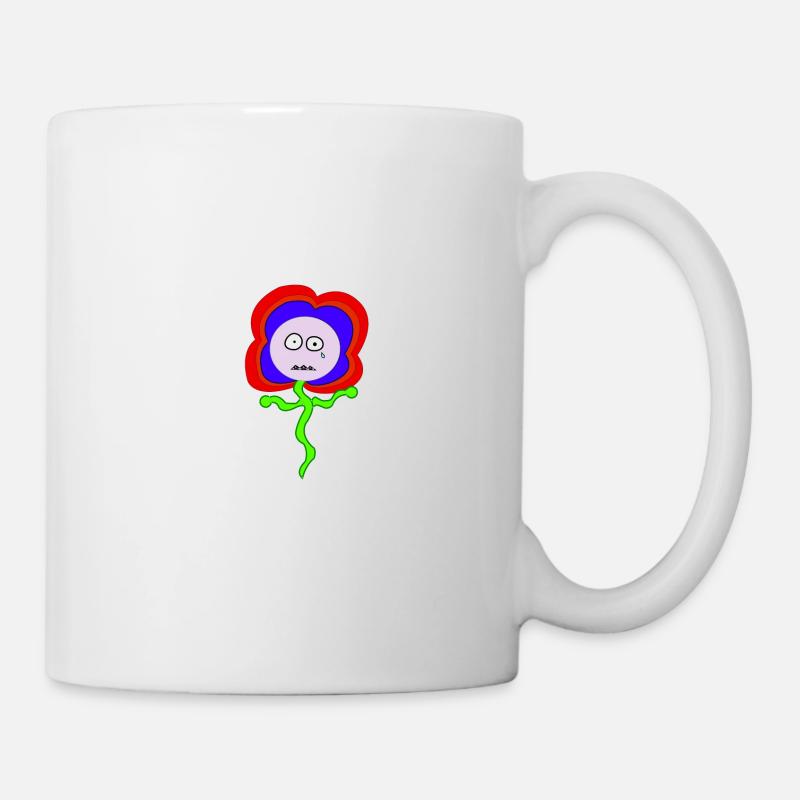 traurige Blume - Tasse - Weiß