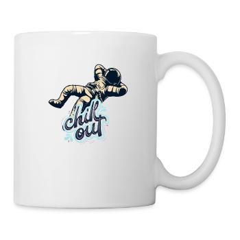Chilling astronaut - Tasse - Weiß - Rechts