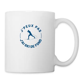 J'peux pas j'ai ski de fond - Mug blanc - blanc - Droite