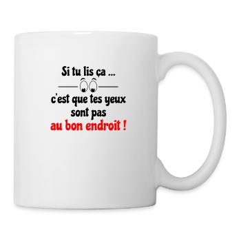 ne lis pas !! - Mug blanc - blanc - Droite