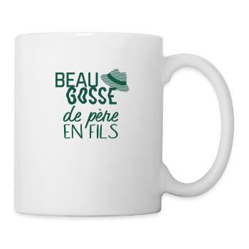 Beau gosse de père en fils - Mug blanc - blanc - Droite