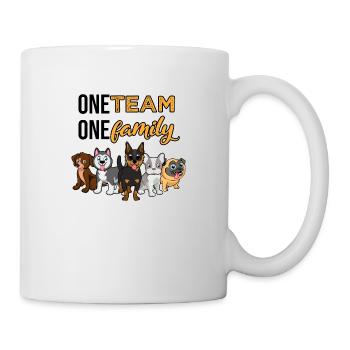 team familie hund arbeitskollegen witzig tier ein - Tasse - Weiß - Rechts