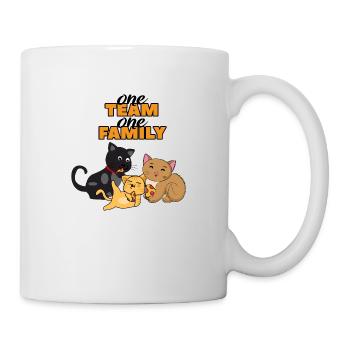 team familie katze pizza hundesport elternschaft - Tasse - Weiß - Rechts