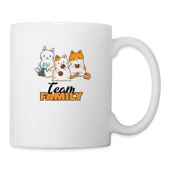 team familie katze kekse arbeitskollegen seekatze - Tasse - Weiß - Rechts