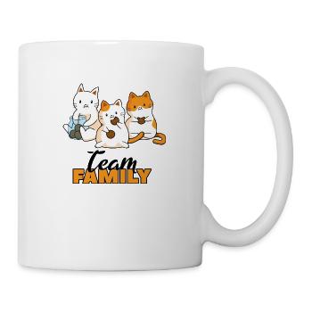 team family cat biscuits dog sport family love - Mug - white - Right