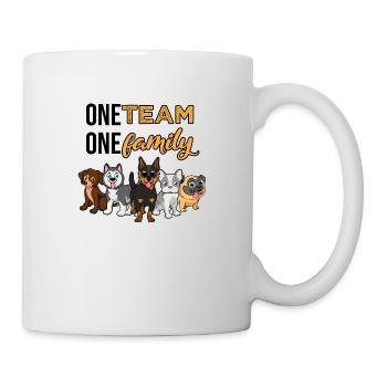 équipe famille chien enterrement de vie de jeune fille schildmaid - Mug blanc - blanc - Droite