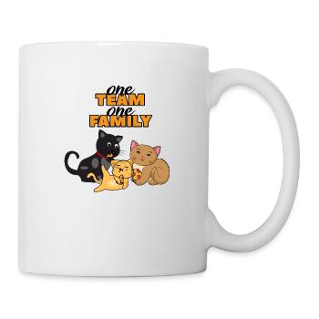 team family cat pizza department head funny - Mug - white - Right