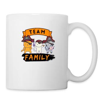 team family cat pirate dog sport schildmaid - Mug - white - Right