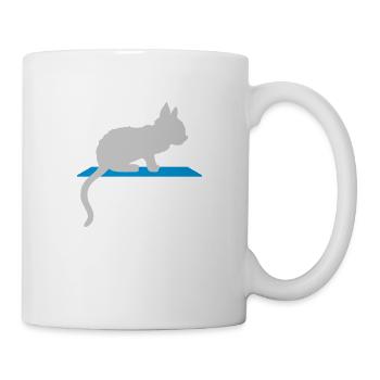 Regal Silhouette niedliches Kätzchen - Tasse - Weiß - Rechts