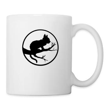 Mond Baum Schwarze Katze - Tasse - Weiß - Rechts