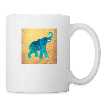 Poster Elefant Mandala Gold Indien Dekoration Yoga - Tasse - Weiß - Rechts