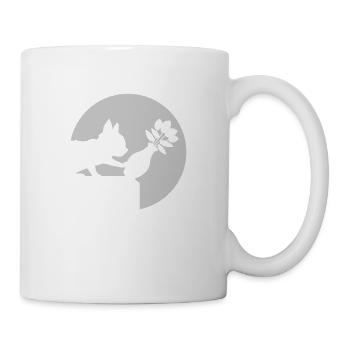 Herunterfallende Blumenvase freche Katze - Tasse - Weiß - Rechts