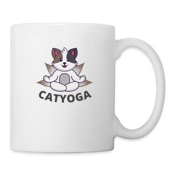 CATYOGA - Internationaler Tag des Yoga 2022 - Tasse - Weiß - Rechts