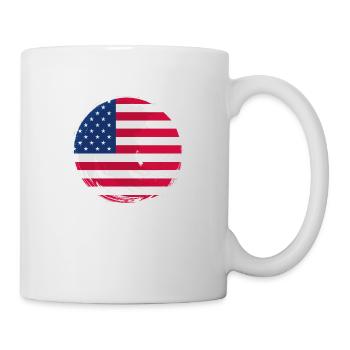 USA Flagge Amerika Fahne Stars & Stripes Patriot - Tasse - Weiß - Rechts