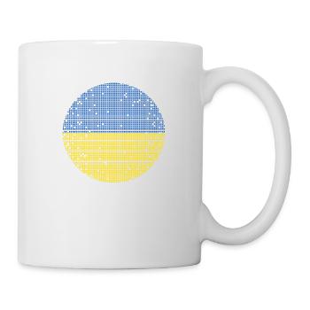 Drapeau de l’Ukraine Vintage Drapeau ukrainien d’occasion Look - Mug blanc - blanc - Droite