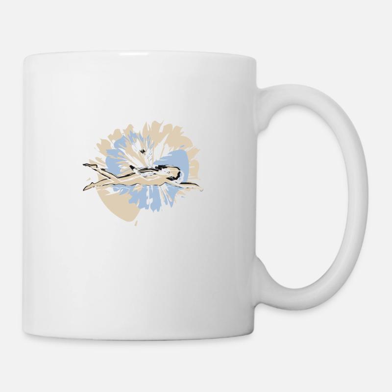 Valentinstag Schwimmerin - Tasse - Weiß