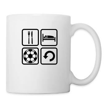 Icons Eat Sleep Football - Mug - white - Right
