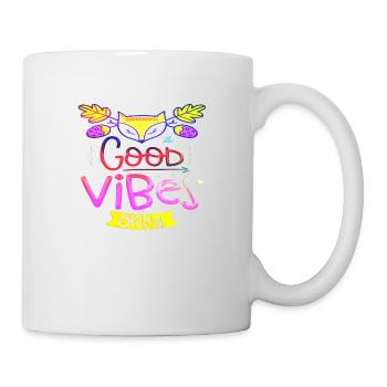 Denken Sie über den Tellerrand hinaus positive Gedanken glücklich - Tasse - Weiß - Rechts