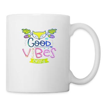 Think outside the box positive thoughts happy - Mug - white - Right