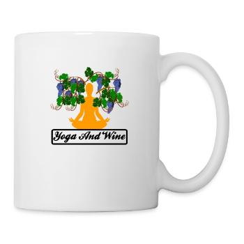 Yoga And Wine - Yoga und Wein - Mug - white - Right