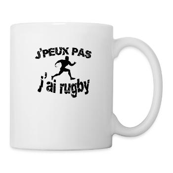 Tee shirt rugby drôle rugbyman humour - Mug blanc - blanc - Droite