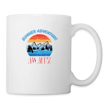 Summer adventure awaits camper T-Shirt - Mug - white - Right