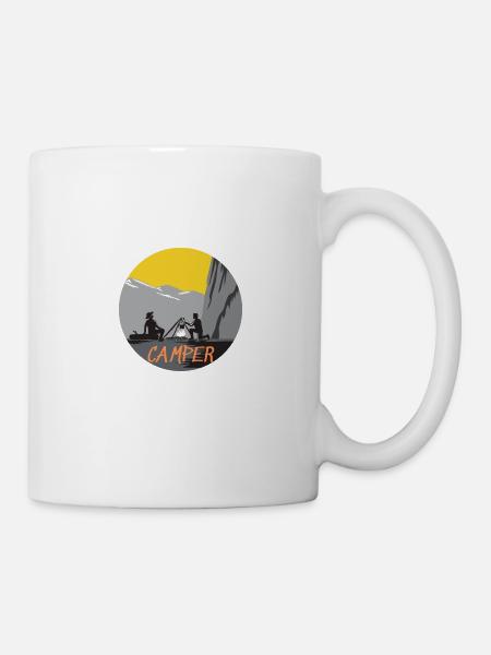 Natural born camper - Mug - white