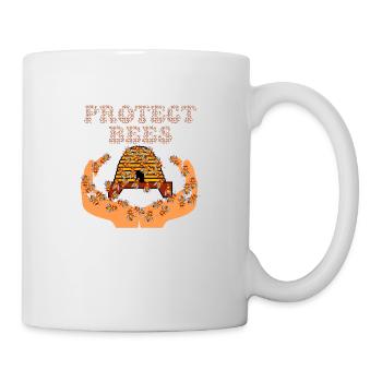 protéger les abeilles - Mug blanc - blanc - Droite
