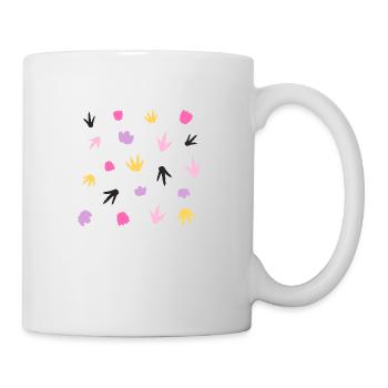 dans les traces de dino enfantino - Mug blanc - blanc - Droite