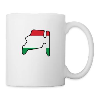 Hungary Race Track with Flag - Mug - white - Right