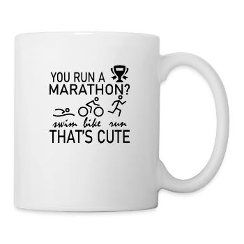 Triathlon Natation Vélo Run Marathon - Mug blanc - blanc - Droite