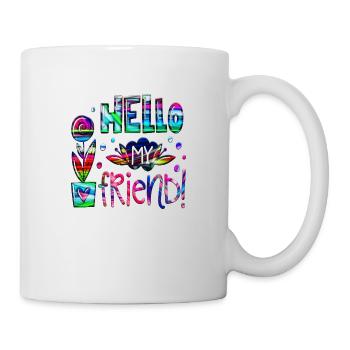 my friend positive thoughts happy - Mug - white - Right