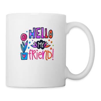 my friend positive thoughts happy - Mug - white - Right