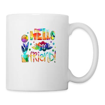 my friend positive thoughts happy - Mug - white - Right