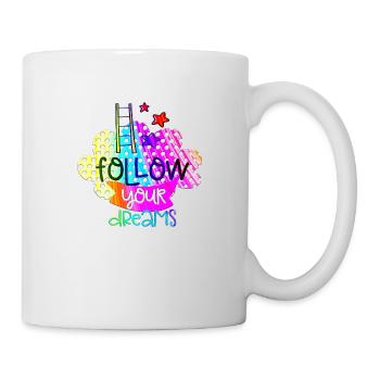 your dreams positive thoughts happy - Mug - white - Right