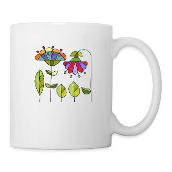 Fleur - Mug blanc - blanc - Droite