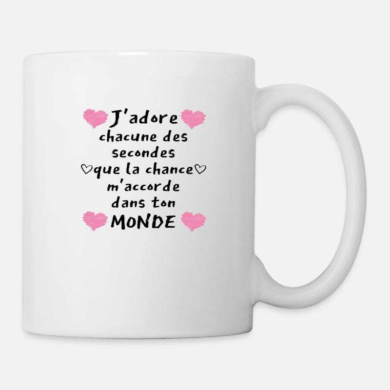 j'adore !! - Mug blanc - blanc