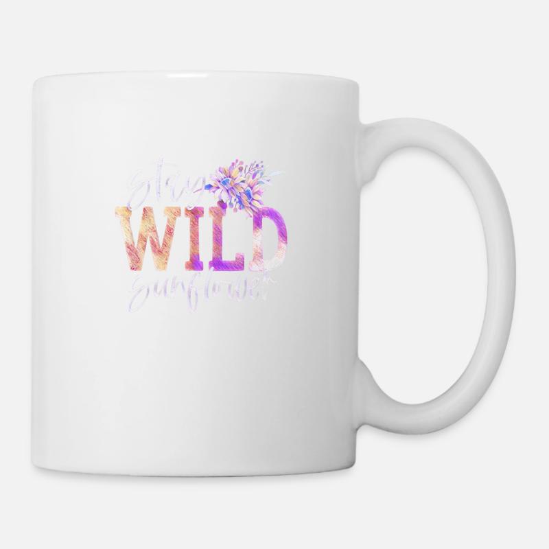 Stay Wild sunflower - Tasse - Weiß