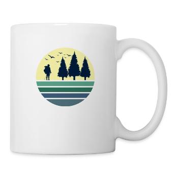 hiking adventure hiking time mountain hiking trekking - Mug - white - Right