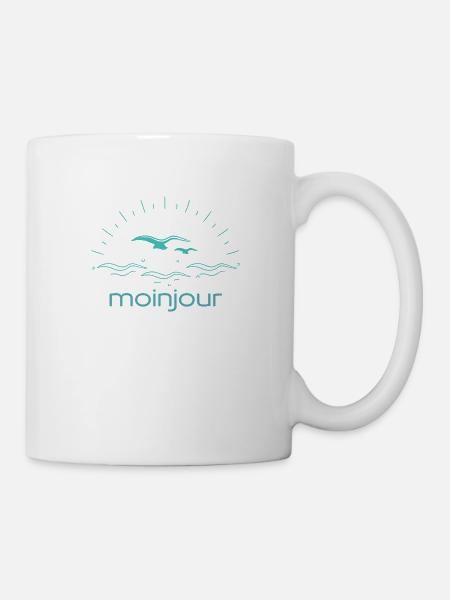 moin moinjour - Tasse - Weiß