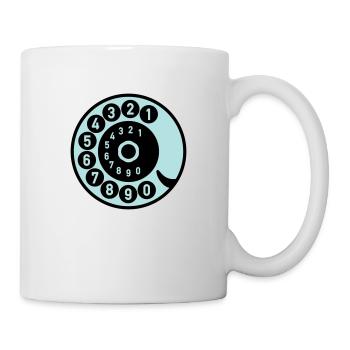 Dial Vintage Phone Call Retro Technology - Mug - white - Right