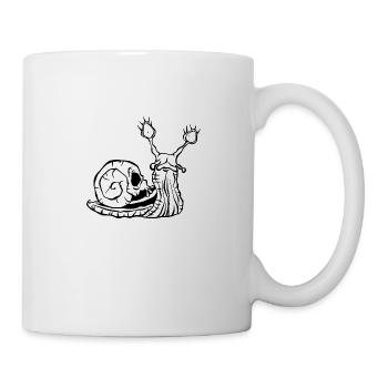 Gruselige Schnecke - Tasse - Weiß - Rechts