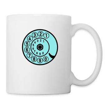 Dial Vintage Phone Call Retro Technology - Mug - white - Right