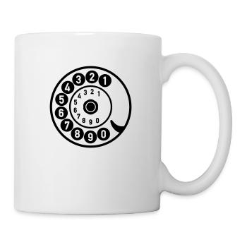 Dial Vintage Phone Call Retro Technology - Mug - white - Right